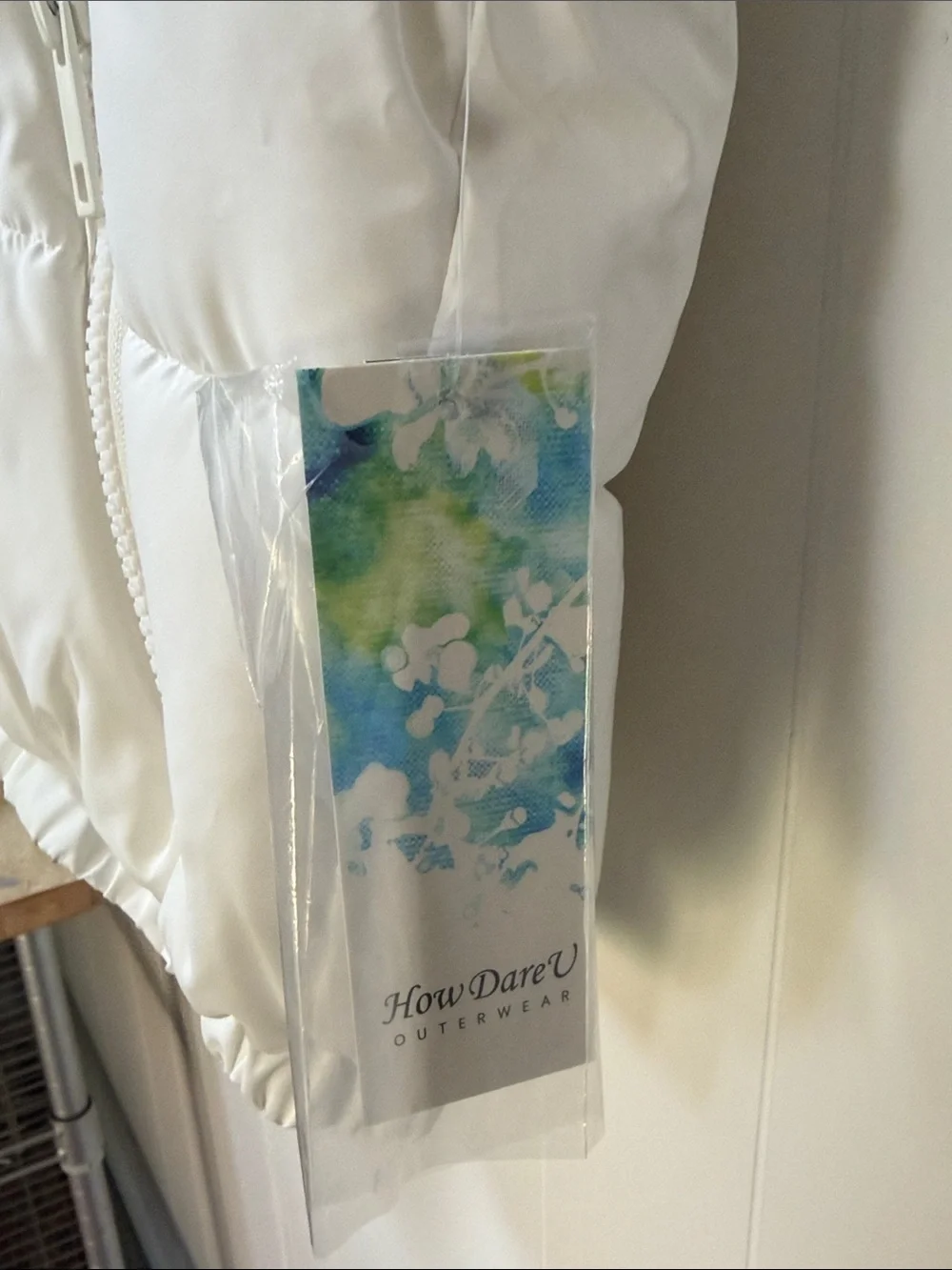 Kids White Puffer Vest with High Neck